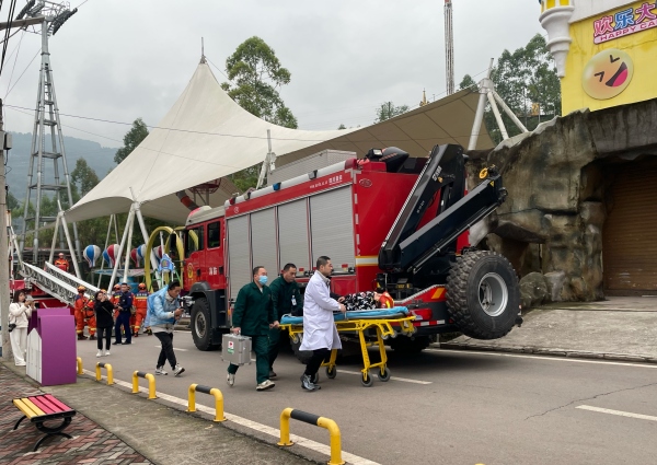 2024重庆客运架空索道应急救援演练在涪陵举行(图1)