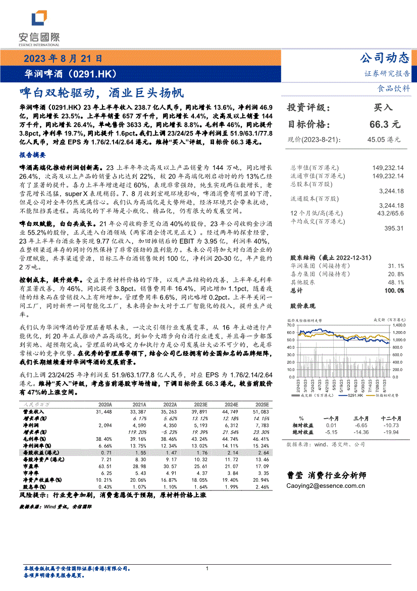 安信国际-华润啤酒(图2)